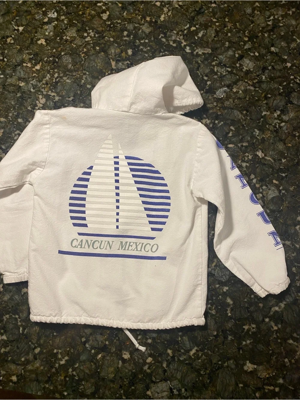 Kids thick cotton White windbreaker 4T Hooded Zip Jacket